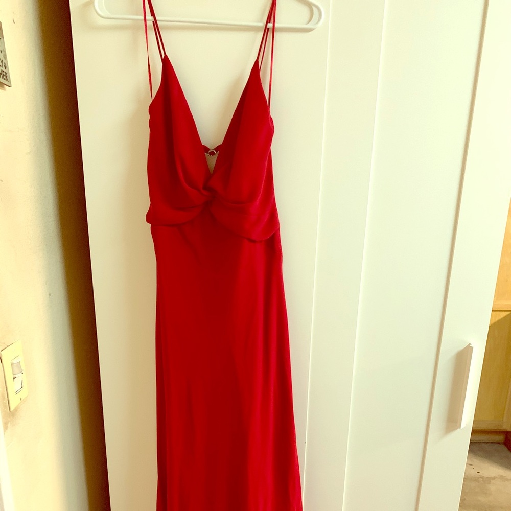 Red evening/prom dress, size 7/8